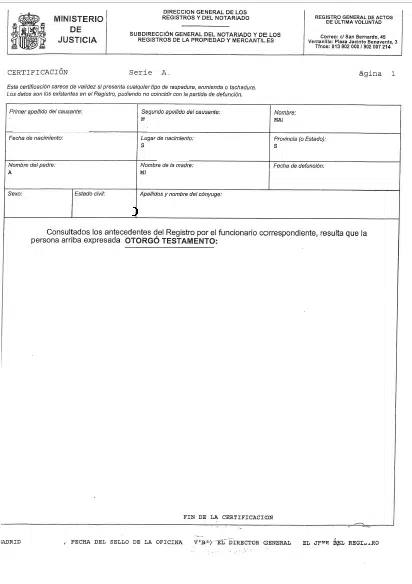 certificado ultimas voluntades